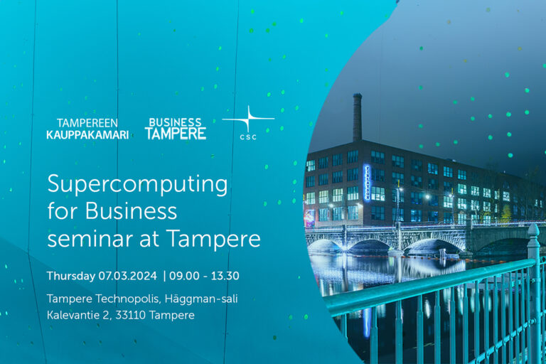 Tule mukaan Supercomputing for Business -tapahtumaan Tampereelle 7.3.2024