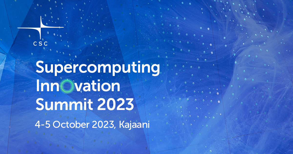 Supercomputing Innovation Summit 2023 poster