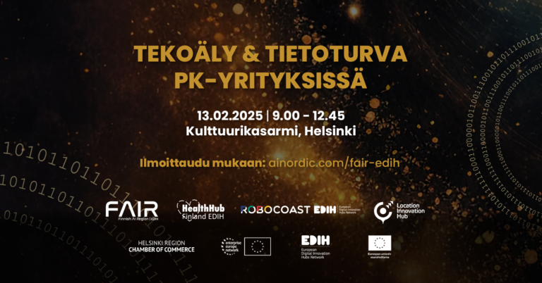 Tekoäly & tietoturva pk-yrityksissä - tapahtuman juliste