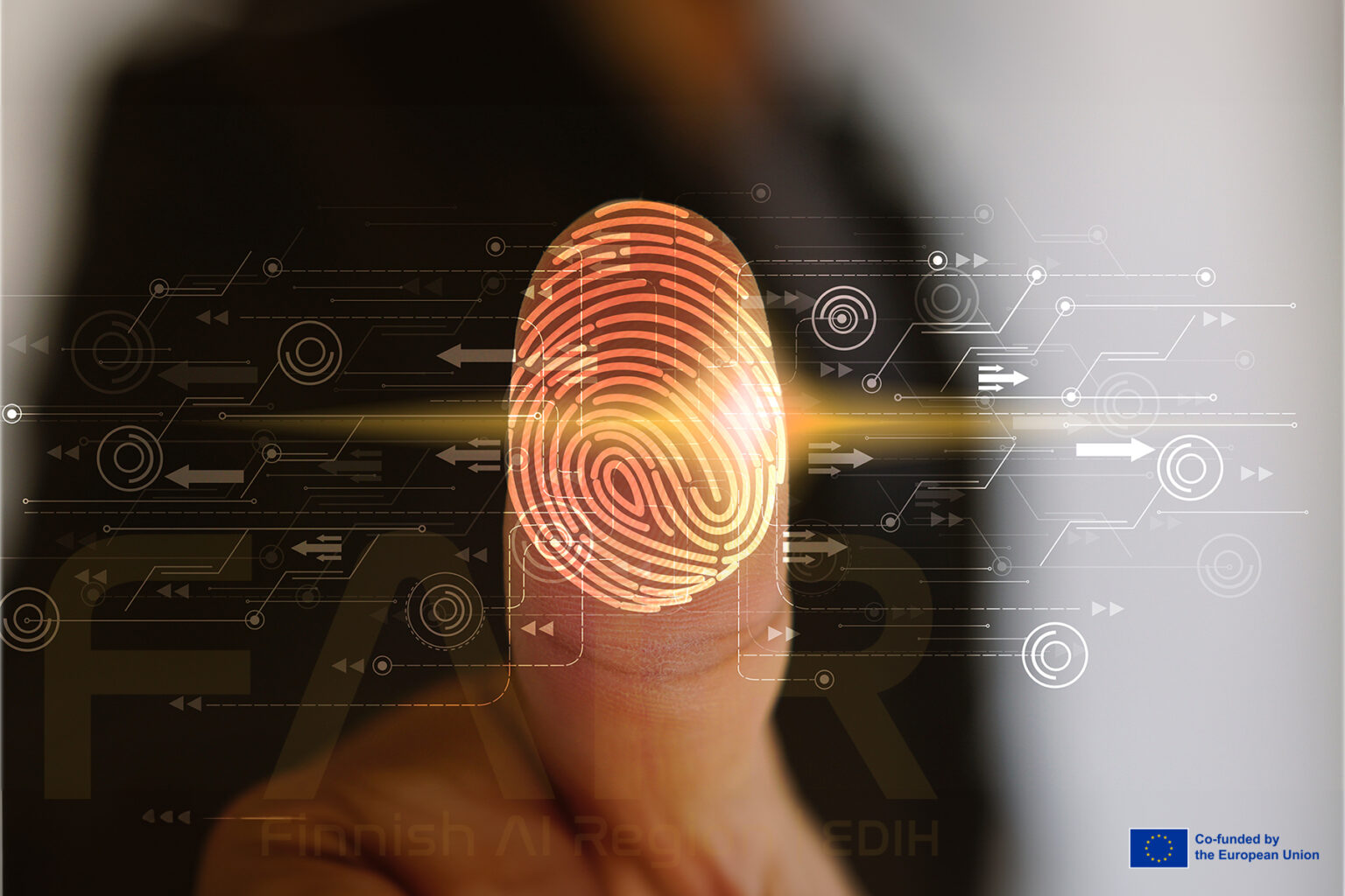 Person using a fingerprint to proof him- or herself.