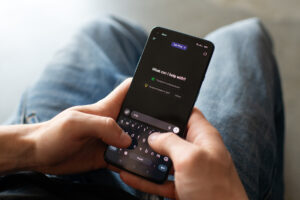 Person using ChatGPT