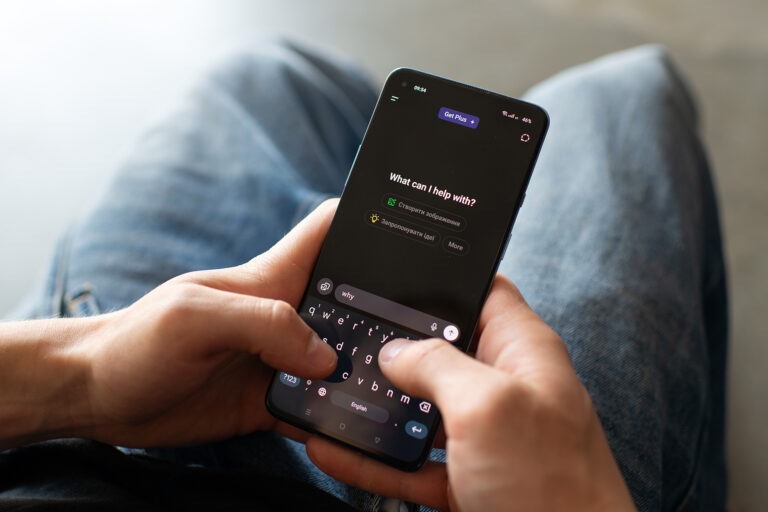Person using ChatGPT