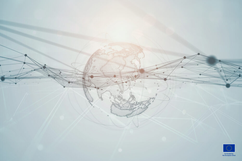 Abstract picture of Data Stream and Earth.