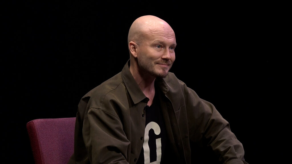 Sofigate CTO Lassi Kurkijärvi at Haaga-Helia's studio in Pasila, Helsinki.