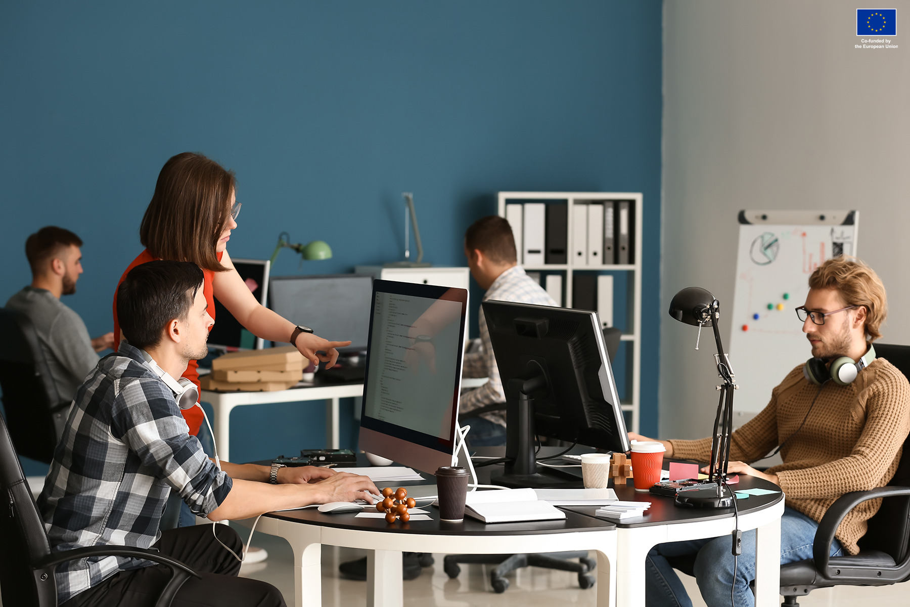 IT specialists working in office