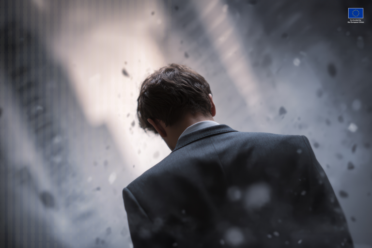 A man in a fine suit with his back on to camera.