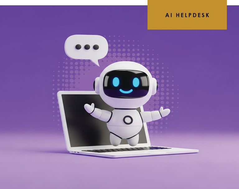 Robot coming out of laptop.