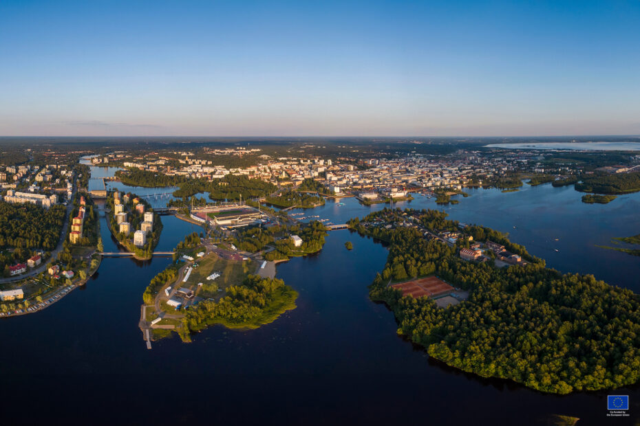 Aerial view of City of Oulu