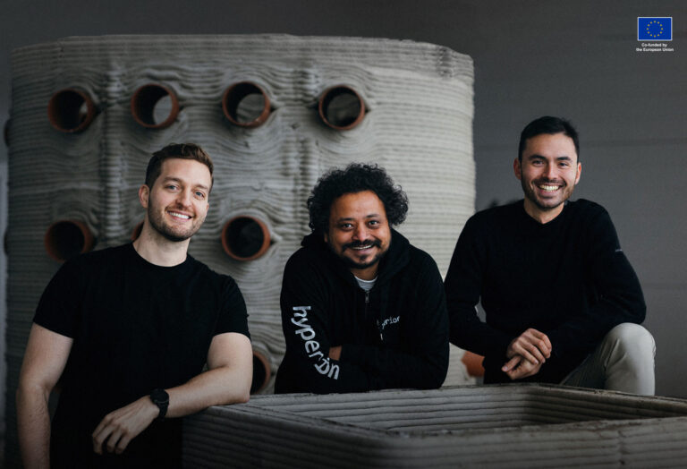 Hyperion Robotics' Fernando De los Rios, Ashish Mohite, and Henry Unterreiner. Photo by George.