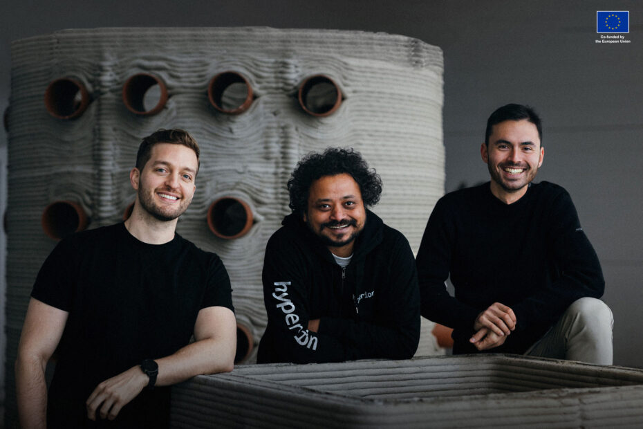 Hyperion Robotics' Fernando De los Rios, Ashish Mohite, and Henry Unterreiner. Photo by George.