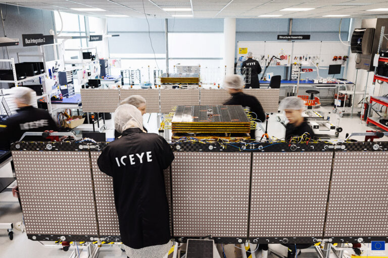 ICEYE Factory and workers. Photo by ICEYE